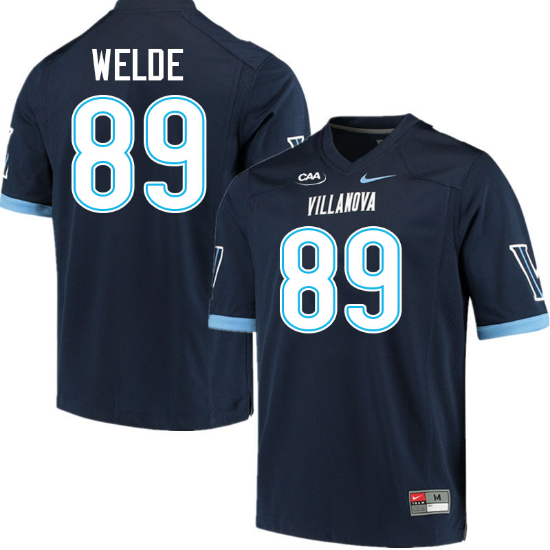 Villanova Wildcats #89 Sean Welde College Football Jerseys Stitched-Navy Villanova Wildcats #89 Sean Welde College Football Jerseys Stitched-Navy